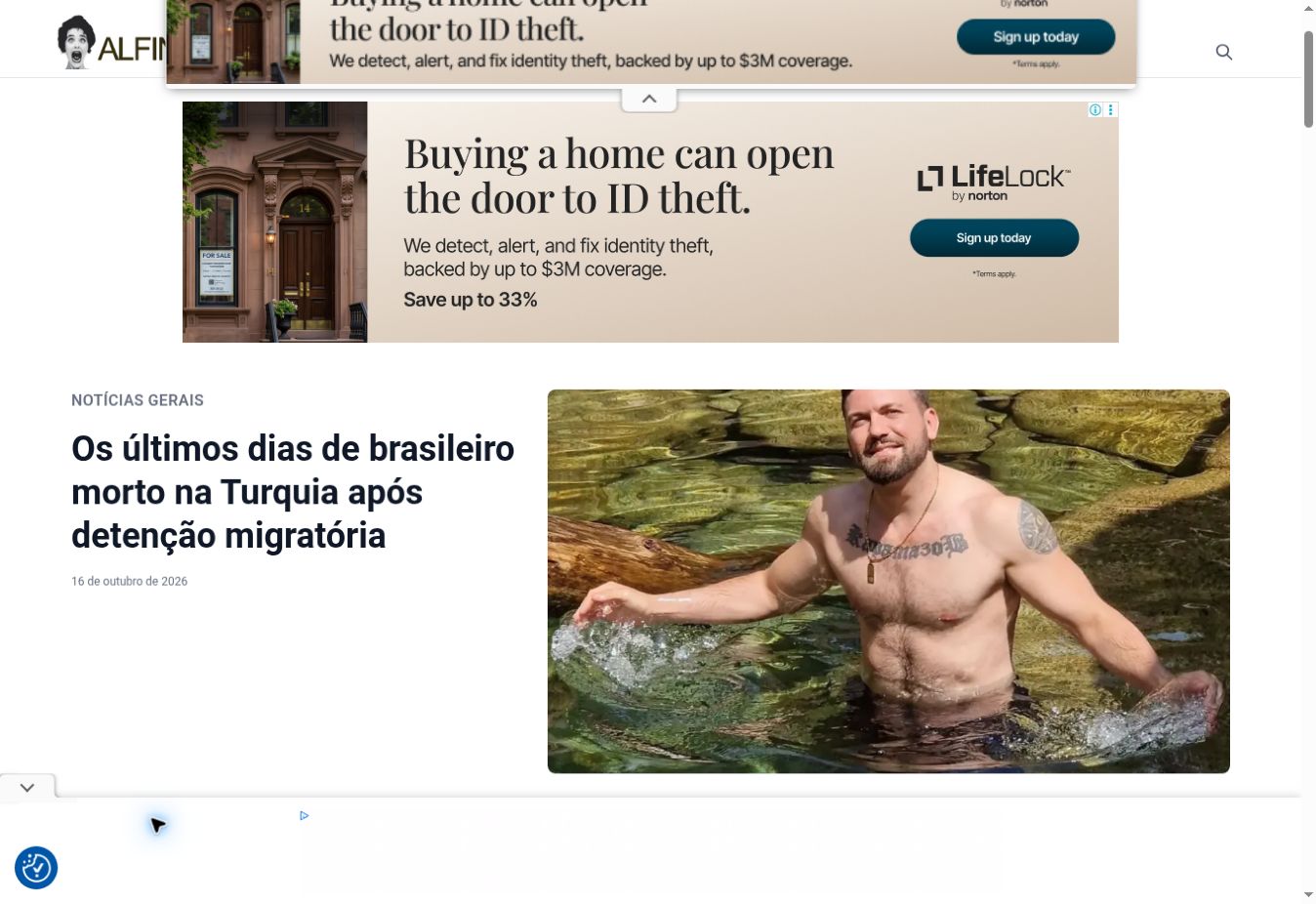 צילום העמוד של Alfinetei: Os últimos dias de brasileiro morto na Turquia após detenção migratória